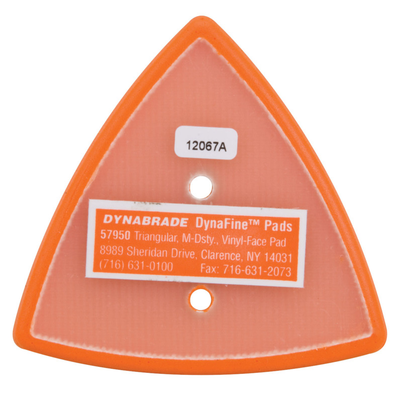 2-7/8" (73mm) W x 3-1/8" (79mm) L Non-Vacuum Dynafine Triangular Disc Pad, Vinyl Face