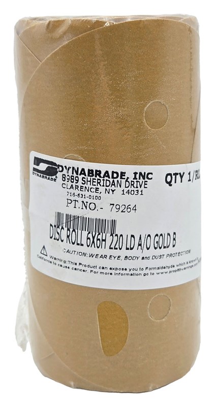 6" (152 mm) Dia. x 220 Grit A/O Vacuum PSA DynaCut Disc