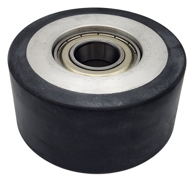 Contact Wheel, 4" Dia.x 2" W x 5/8" I.D., Flat Face, 70 Duro Rubber