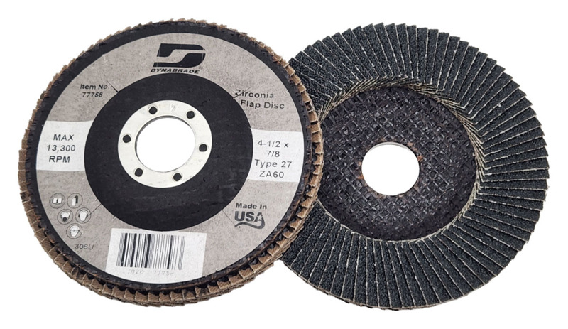 Disque à lamelles DynaCut de type 27, grain 60, épaisseur 7/8", diamètre 4-1/2" (114 mm), avec renfort en fibre de verre