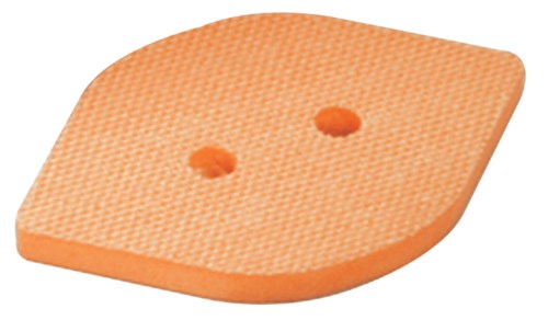 Disque abrasif Dynafine en forme de goutte d'eau, sans aspiration, 3-3/4" (95 mm) de largeur x 2-3/8" (60 mm) de longueur, face à crochets, poils courts