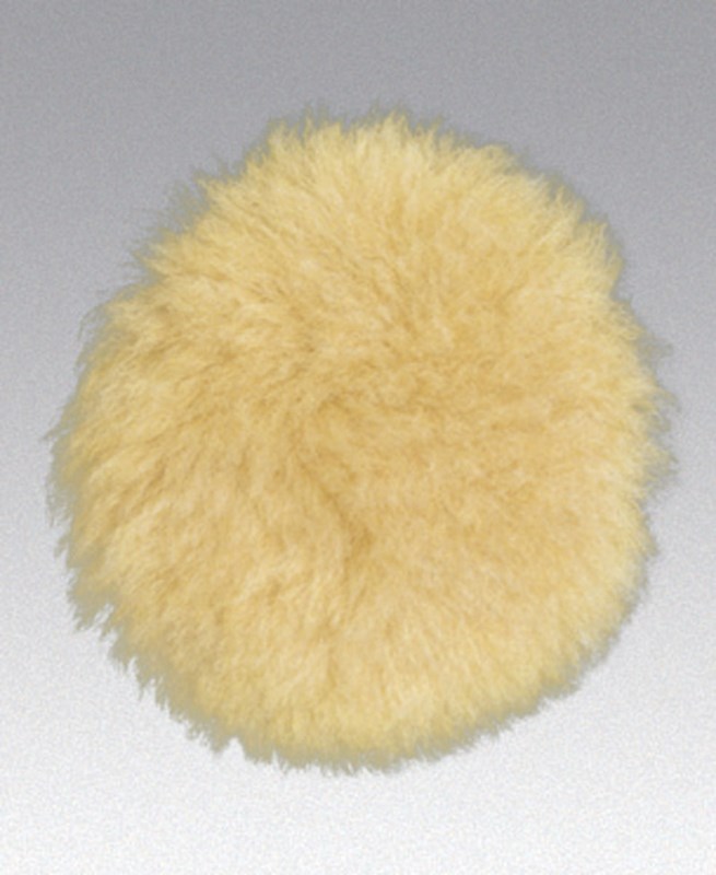 3-1/2" (89 mm) Dia. Polishing Pad, Natural Sheepskin Wool
