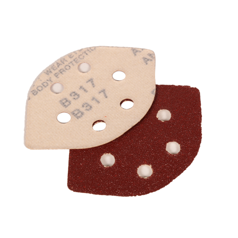Disque DynaCut Dynafine « Teardrop » à grain 80, à face crochetée, pour ponçage à l'aspirateur
