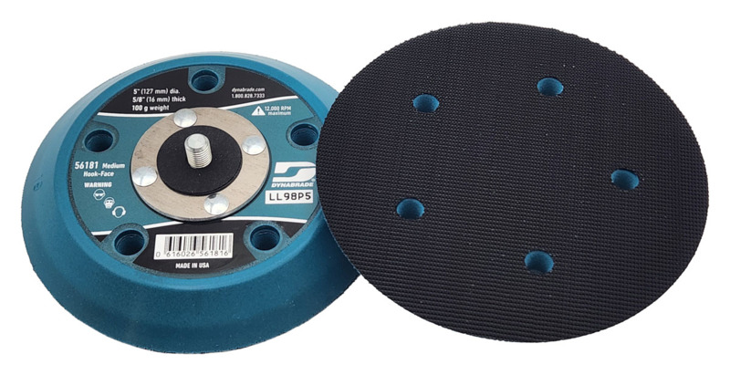 5" (127 mm) Dia. Vacuum Disc Pad, Hook-Face, Short Nap
