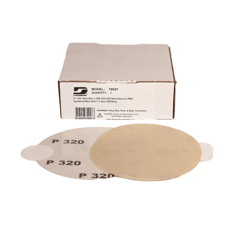 Disque DynaCut PSA sans aspiration, grain 320, pour application humide ou à sec, diamètre 5" (127 mm)