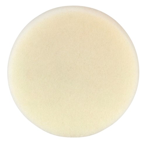 5-1/2" Dynacut White Foam  Flat Face Polishing Pad, Hook and Loop