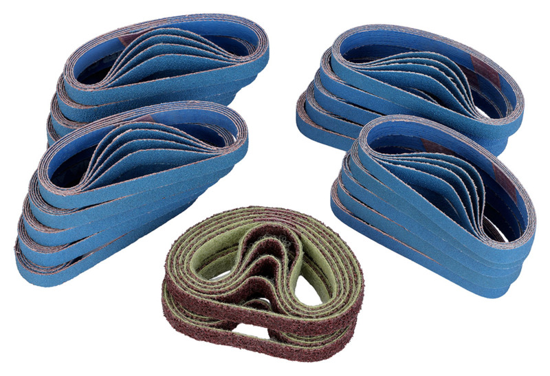 Mini Dynafile II 1/2" (13 mm) W x 12" (305 mm) L Belt Assortment Pak Contains: