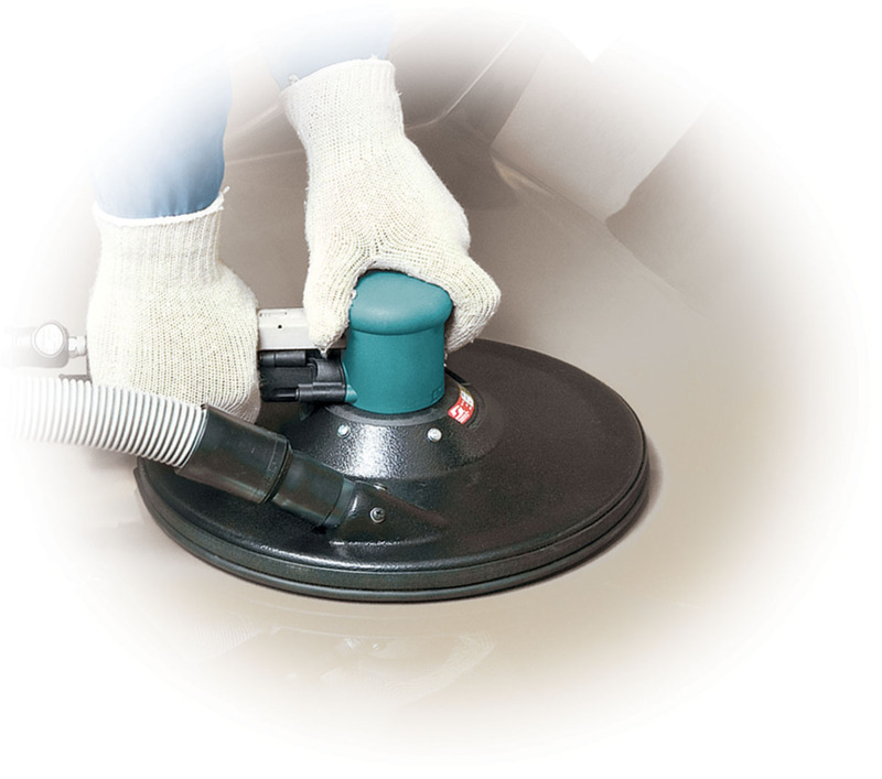 11" (279 mm) Dia. Two-Hand Gear-Driven Sander, Central Vacuum