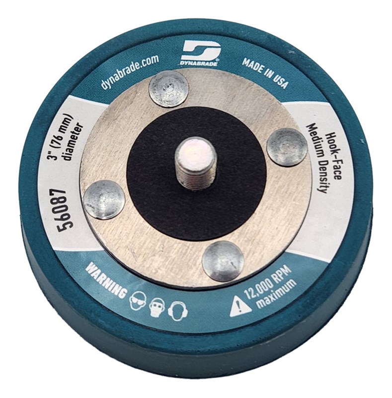 3" Dia. Non-Vac Disc Pad, Hook-Face, Short Nap