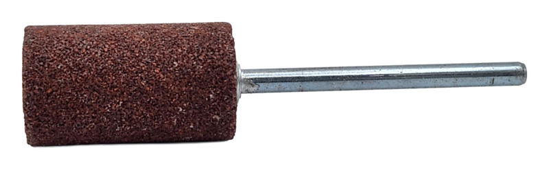 1/2" (13 mm) Dia. x 1" (25 mm) W x 1/8" (3 mm) CH W187 Med to Hard Orange Mounted Grinding Wheel