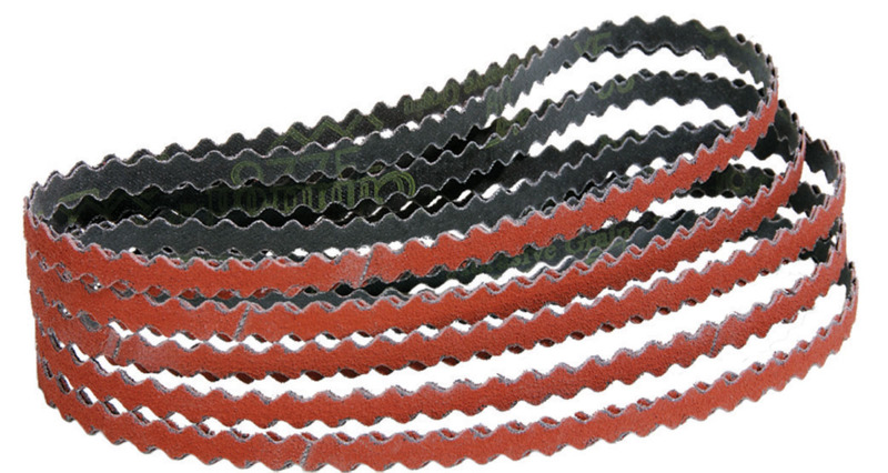 1/2" W x 18"  L 120 Grit Ceramic DynaCut Scalloped Edge Belt