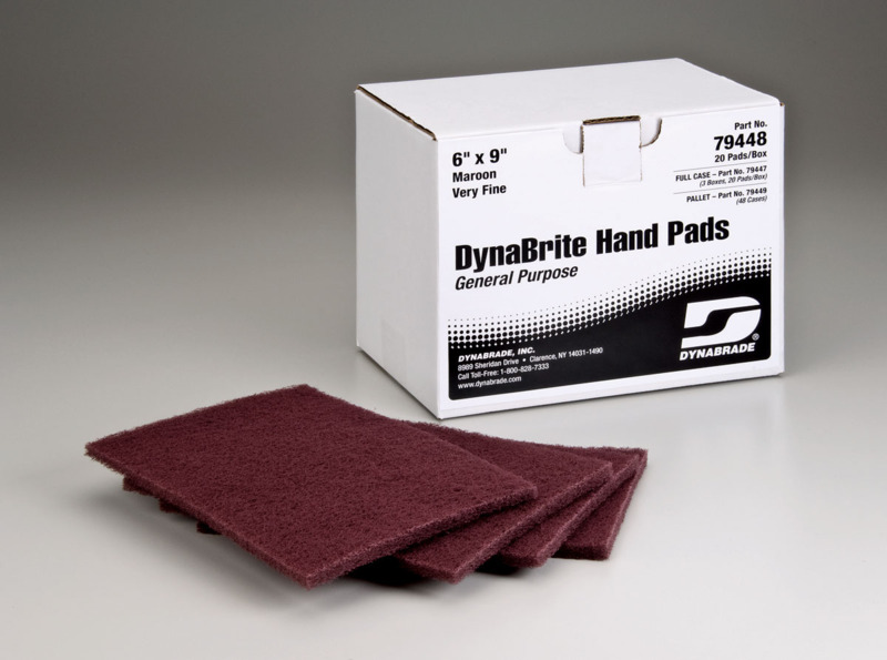 6" (152 mm) x 9" (229 mm) DynaBrite General Purpose Maroon Hand Pad