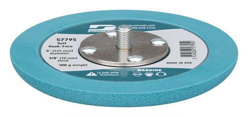 5" (127 mm) Dia. Non-Vacuum Disc Pad, Hook-Face, Radius