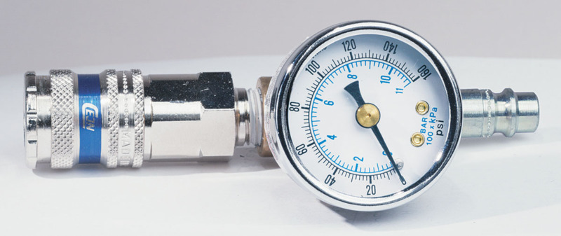 1/4" Coupler w/Pressure Gauge
