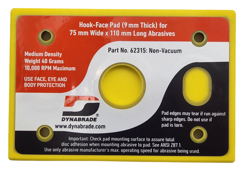 74 mm x 109 mm Non-Vacuum Hook & Loop Pad