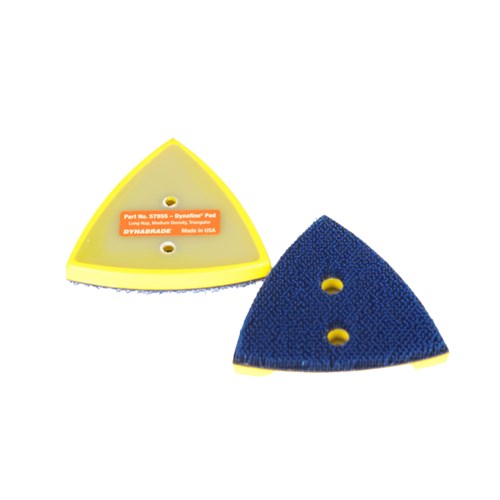 Disque triangulaire Dynafine sans aspiration, 2-7/8" (73 mm) de largeur x 3-1/8" (79 mm) de longueur, surface à crochets, poils longs
