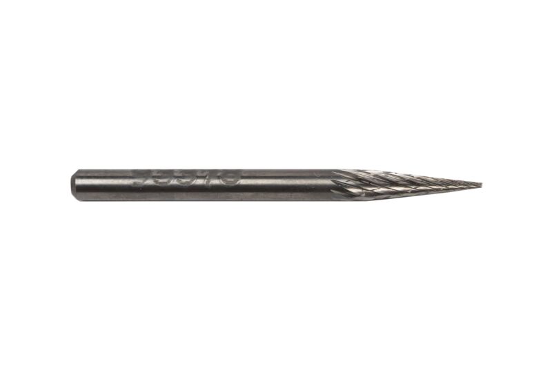 Carbide Burr, 3 mm Dia., SM-42 D/C Burr, 14 Degree Cone, 11 mm Flute L, 3 mm Shank