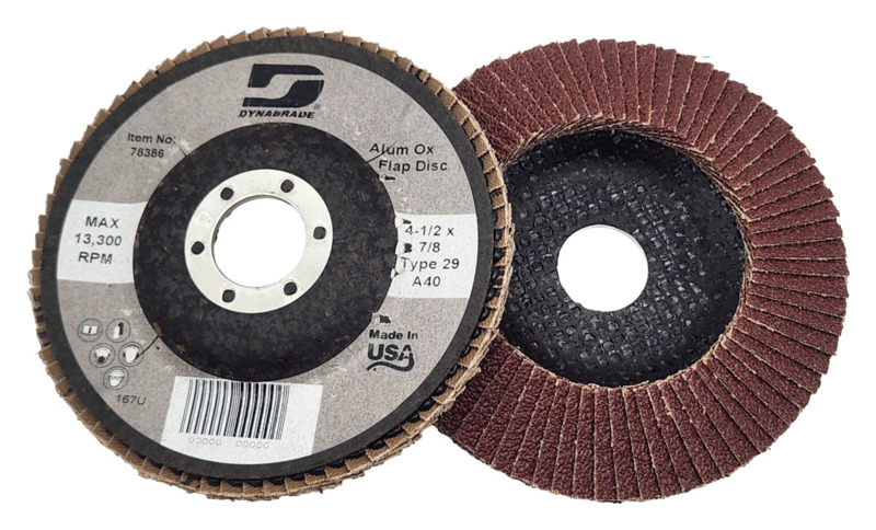 4-1/2" (114 mm) Dia. x 7/8" (22 mm) CH Type 29 P40 Grit A/O DynaCut Flap Disc