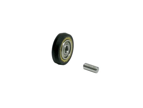 Contact Wheel Ass'y, 5/8" Dia. x 1/8" W x 3/8" I.D., Crown Face, 70 Duro Rubber