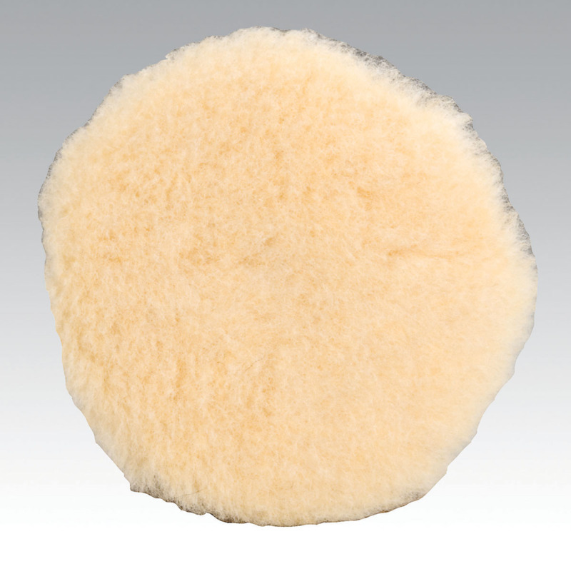 5" (127 mm) Dia. Polishing Pad, Natural Sheepskin Wool