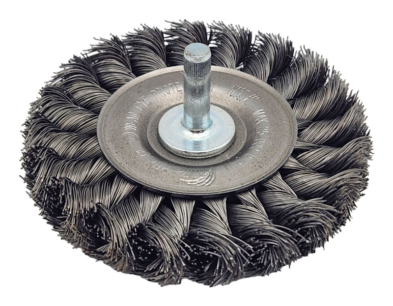 Knot Wire Wheel 3-1/4" (83 mm) Dia. x .014 x 3/8" Steel