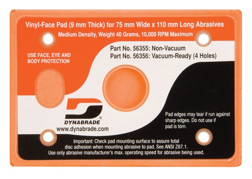 3" (76 mm) x 4-1/4" (108 mm) Non-Vacuum Dynabug II Pad, Vinyl-Face