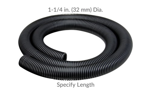 Tuyau conducteur statique de 1 1/4" (32 mm), noir