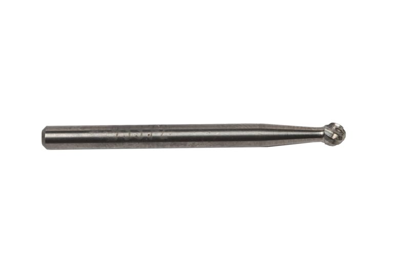Carbide Burr, 3 mm Dia., SD-42 D/C Burr, Ball Radiused End, 3 mm Flute L, 3 mm Shank