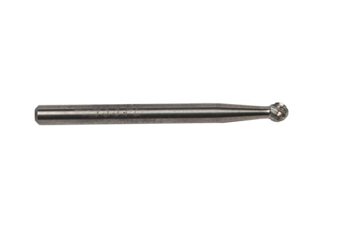 Carbide Burr, 3 mm Dia., SD-42 D/C Burr, Ball Radiused End, 3 mm Flute L, 3 mm Shank