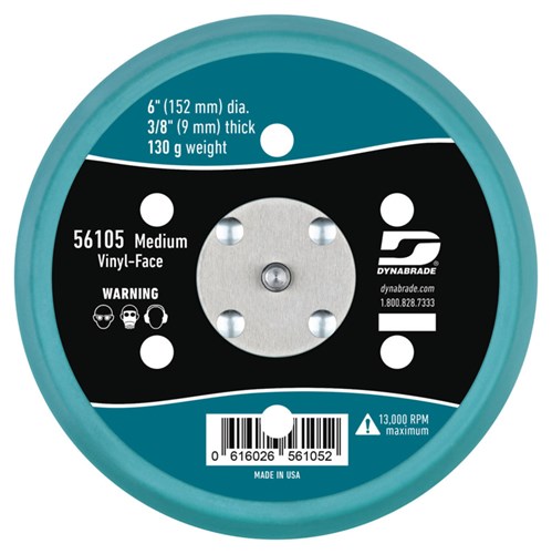 Plaquette de frein à disque sous vide, diamètre 6" (152 mm), face en vinyle