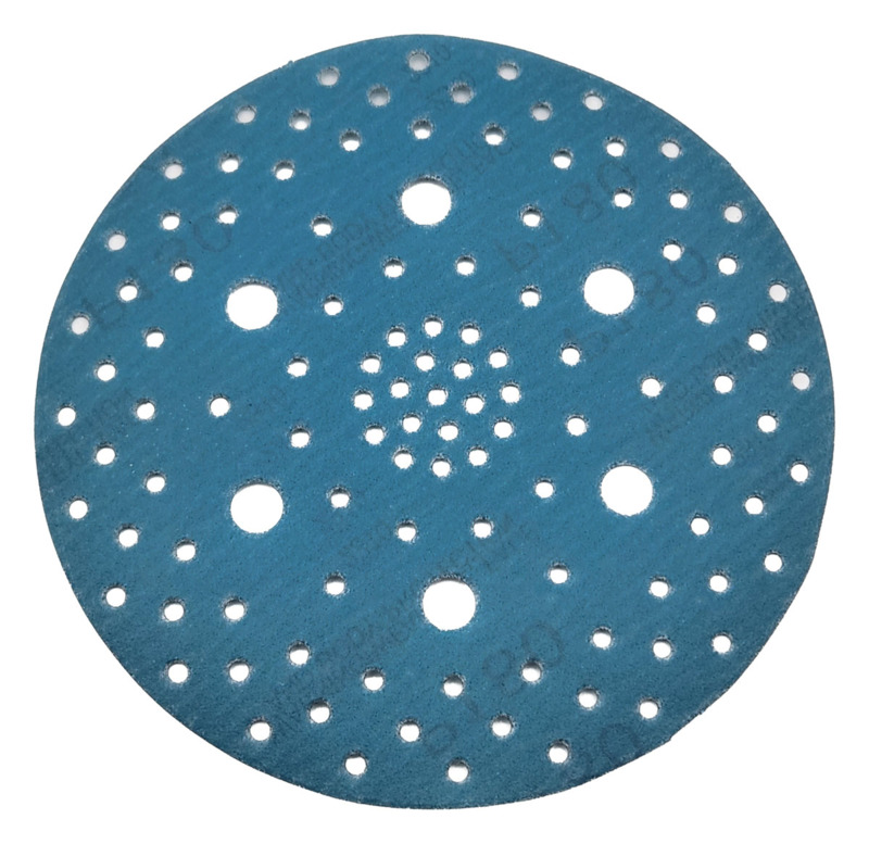 6" (152 mm) Dia. x 180 Grit A/O Hook Multi-Hole Vacuum Film-Backed DynaCut Disc