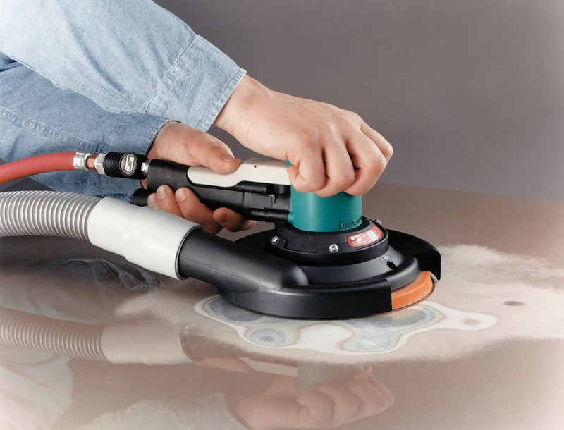 8" (203 mm) Dia. Two-Hand Gear-Driven Sander, Central Vacuum